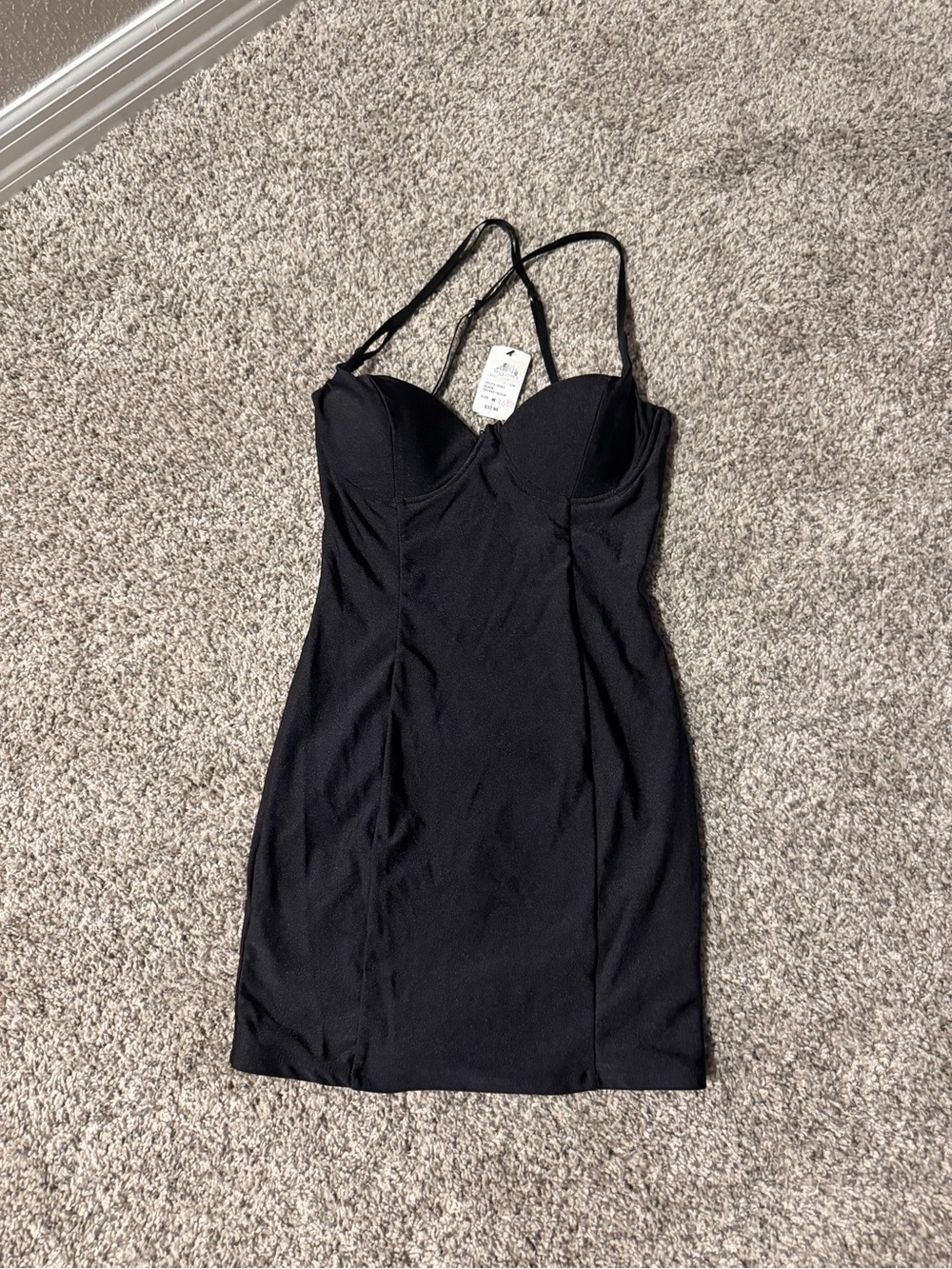 Windsor Black Mini Bodycon Bustier Dress